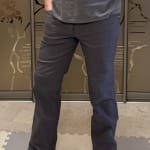 Premium Performance Tough Comfort Cowboy Cut® Slim Fit Canvas Jean in Grey Pinstripe