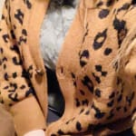 Cozy Leopard-Print V-Neck Cardigan Sweater for Women