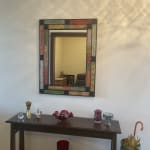 Kavana Hand Painted Metal Patchwork Wall Mirror