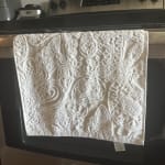 Anastasia Ivory And White Sculpted Paisley Hand Towel