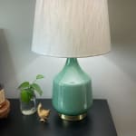 World market outlet green lamp
