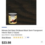 Minwax Gel Stain Semi-Transparent Chestnut Oil-Based Gel Stain 8