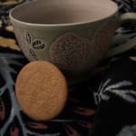 Mint Green and Purple Hydrangea Hand Stamped Ceramic Mug