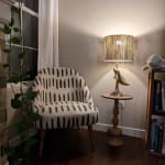 Bleached White Jute Basketweave Drum Table Lamp Shade