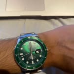 Green face fossil discount watch