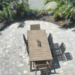 Corsica Light Brown Slatted Eucalyptus Outdoor Dining Table