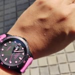 FB-01 Three-Hand Date Pink Silicone 