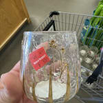 Handblown Glass Dried Botanicals Tealight Candle Holder