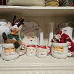 Jolly Santa Hand Painted Figural Ceramic Espresso Mug Set of 2 - World Market