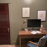 Paige Distressed Oak Wood Desk with Drawers