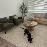 Anish Round Natural Wood Ribbed Pedestal Coffee Table