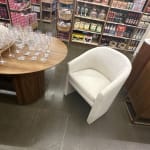 Euclid Heathered Ivory Barrel Back Upholstered Dining Chair - World Market