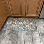 Raya Floral Traditional Style Nonslip Kitchen Floor Mat - World Market