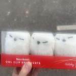 White Faux Fur Owl Clip Ornaments 3 Pack - World Market