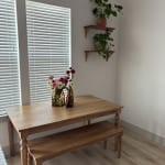 Nisha Hand Carved Weathered Wheat Medallion Dining Table
