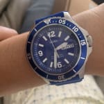 FB-02 Three-Hand Date Navy Silicone 