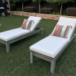 Sunbrella Natural Canvas Outdoor Chaise Lounge Cushion