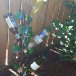 Metal Ivy Bottle Tree with Set of 14 Glass Bottles