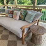 Mendocino Teak Wood Outdoor Daybed - World Market