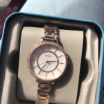 Jocelyn Three Hand Rose Gold Tone Stainless Steel Watch ES4452