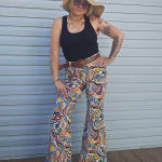 Women's Print Flare Jean in Latigo Print