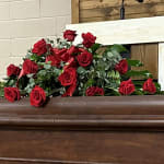 Red Rose Half Casket Cover | 1800Flowers.com - 91232