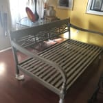 Antique Gray Wood Indonesian Daybed Frame