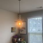 Clear Blown Glass Bauble and Gold Metal Pendant Lamp - World Market
