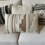 Rust and Ivory Braided Indoor Outdoor Lumbar Pillow