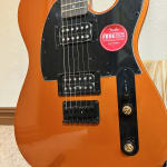 Squier affinity telecaster hh electric guitar with matching headstock metallic orange discount