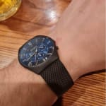 Grenen Chronograph Midnight Stainless Steel Mesh Watch SKW6822