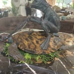 Round Green Faux Pine Placemat