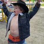 Boy's Longhorn Buckle Emboss Belt in Black