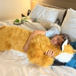 Fuzzy fox body pillow clearance