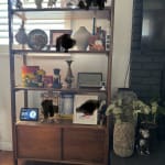 Dane Acacia Wood Bookshelf with Cabinet