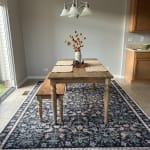 Nisha Hand Carved Weathered Wheat Medallion Dining Table