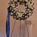 Serene Blessings™ Standing Wreath- Blue and White