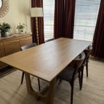 Arbor Wood U Base Trestle Farmhouse Dining Table