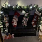 Green and White Knit Snowman Cuff Christmas Stocking - World Market