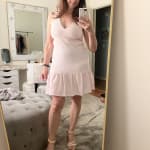 Fluted satin mini dress - Auburn