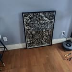 White And Black Rice Paper Leaf Shadow Box Wall Art - World Market
