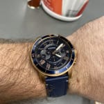Grant Sport Chronograph Blue Leather 
