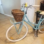 Electra woven rattan basket sales