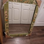 Green Hand Painted Floral Wall Mirror - World Market
