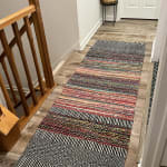 Amarah Black Geo Chindi Floor Runner