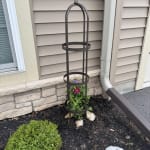 5' Powder-Coated Steel Garden Obelisk