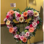 Always Remember™ Floral Heart Tribute- Pastel