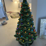 Lighted 13 Inch Ceramic Christmas Tree