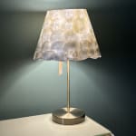 Natural Capiz and Gold Metal Scalloped Table Lamp