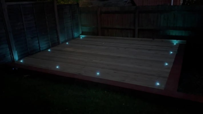 Saxby Drako RGB Polished Stainless Steel Decking Light 3.6W Pack of 10 Wickes